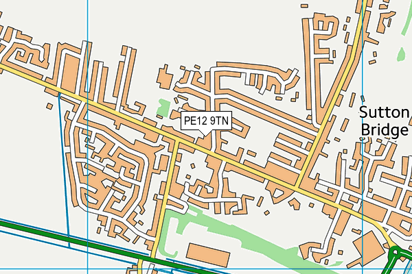 PE12 9TN map - OS VectorMap District (Ordnance Survey)
