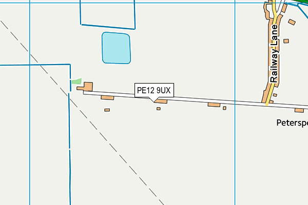 PE12 9UX map - OS VectorMap District (Ordnance Survey)