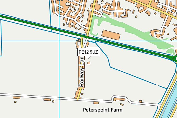 PE12 9UZ map - OS VectorMap District (Ordnance Survey)