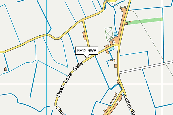 PE12 9WB map - OS VectorMap District (Ordnance Survey)