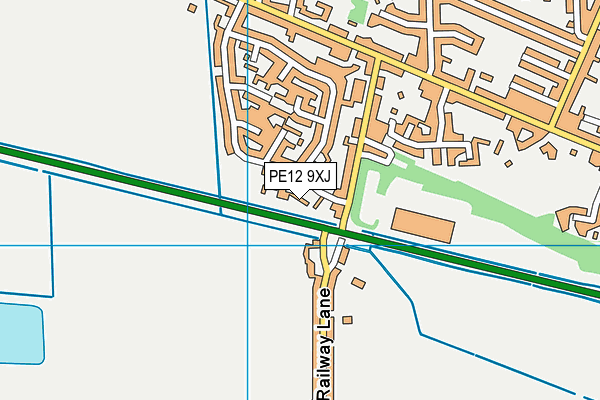 PE12 9XJ map - OS VectorMap District (Ordnance Survey)