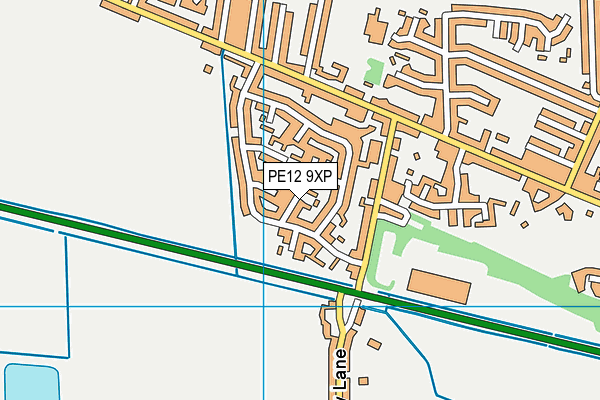 PE12 9XP map - OS VectorMap District (Ordnance Survey)