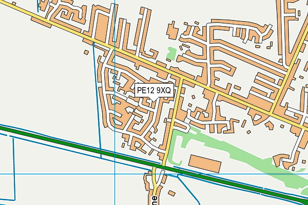 PE12 9XQ map - OS VectorMap District (Ordnance Survey)