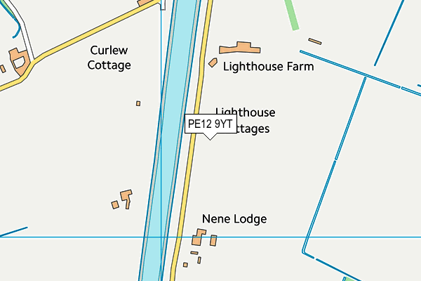 PE12 9YT map - OS VectorMap District (Ordnance Survey)