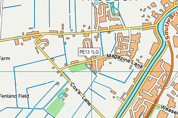 PE13 1LG map - OS VectorMap District (Ordnance Survey)