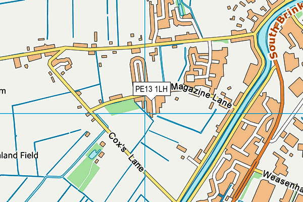 PE13 1LH map - OS VectorMap District (Ordnance Survey)
