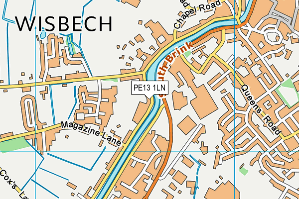 PE13 1LN map - OS VectorMap District (Ordnance Survey)