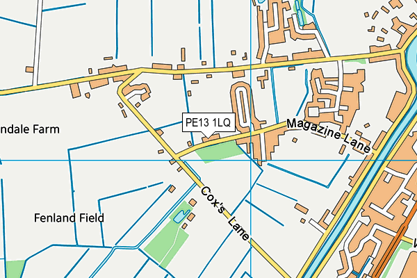 PE13 1LQ map - OS VectorMap District (Ordnance Survey)