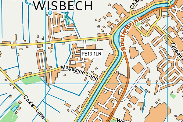 PE13 1LR map - OS VectorMap District (Ordnance Survey)