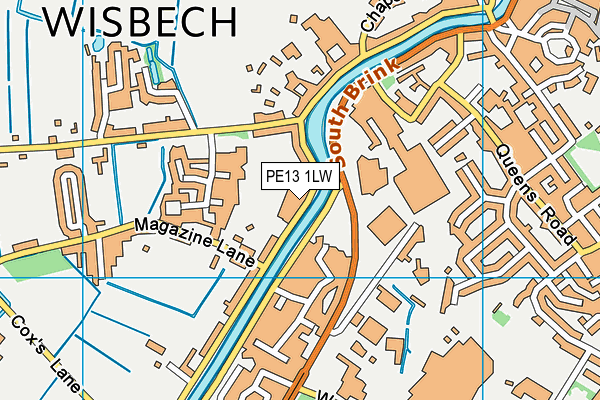 PE13 1LW map - OS VectorMap District (Ordnance Survey)