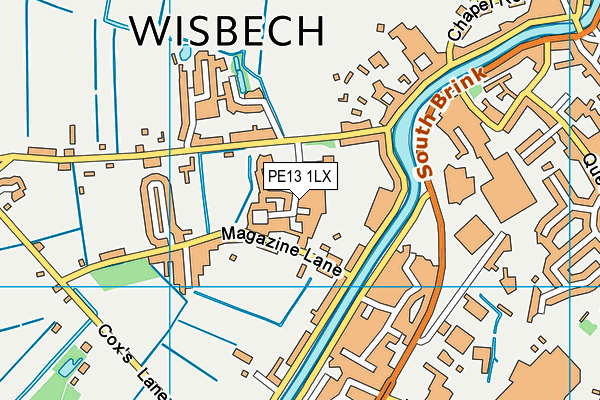 PE13 1LX map - OS VectorMap District (Ordnance Survey)