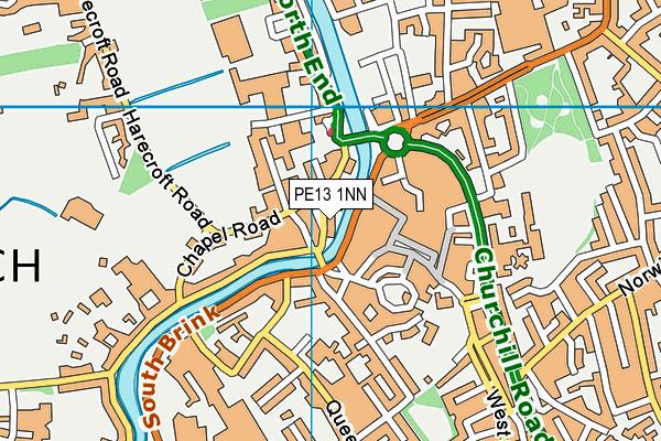 PE13 1NN map - OS VectorMap District (Ordnance Survey)