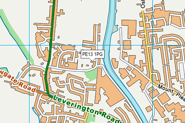 PE13 1PG map - OS VectorMap District (Ordnance Survey)