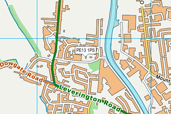 PE13 1PS map - OS VectorMap District (Ordnance Survey)