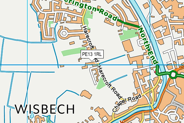 Hudson Leisure Centre map (PE13 1RL) - OS VectorMap District (Ordnance Survey)