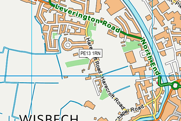 PE13 1RN map - OS VectorMap District (Ordnance Survey)