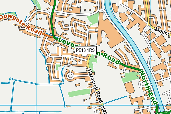 PE13 1RS map - OS VectorMap District (Ordnance Survey)