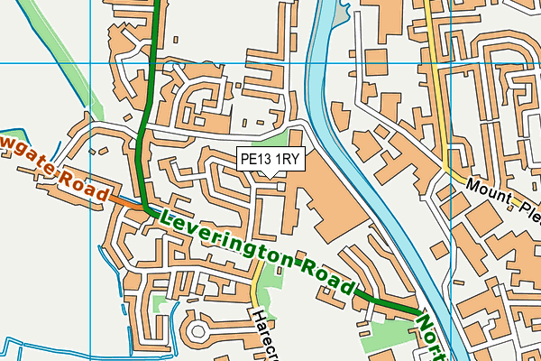 PE13 1RY map - OS VectorMap District (Ordnance Survey)