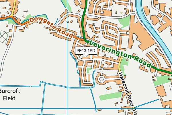 PE13 1SD map - OS VectorMap District (Ordnance Survey)