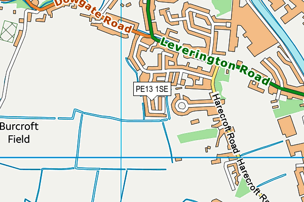 PE13 1SE map - OS VectorMap District (Ordnance Survey)
