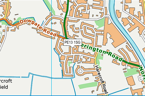 PE13 1SG map - OS VectorMap District (Ordnance Survey)