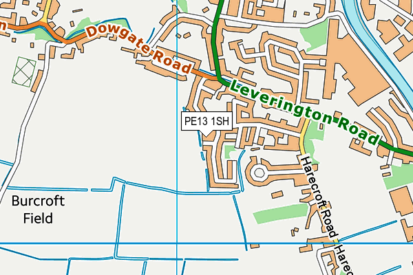 PE13 1SH map - OS VectorMap District (Ordnance Survey)