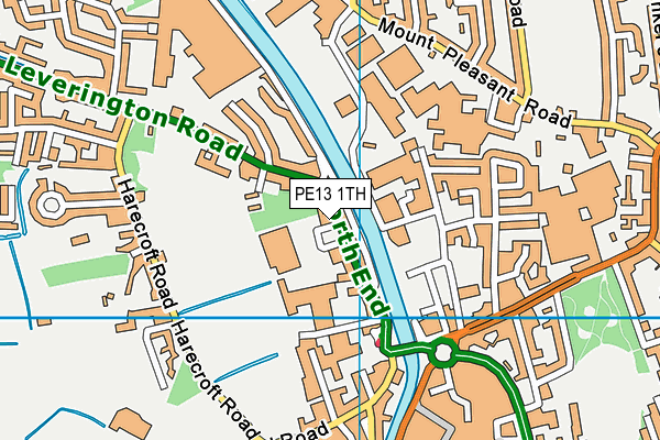 PE13 1TH map - OS VectorMap District (Ordnance Survey)