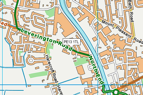 PE13 1TL map - OS VectorMap District (Ordnance Survey)