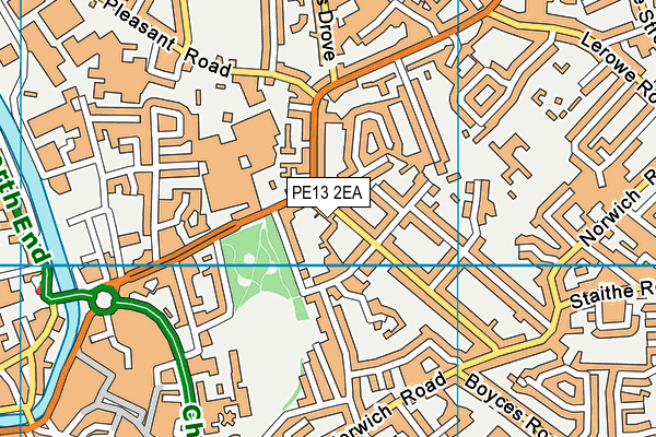 PE13 2EA map - OS VectorMap District (Ordnance Survey)