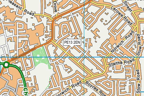 PE13 2EN map - OS VectorMap District (Ordnance Survey)