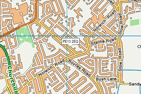 PE13 2EQ map - OS VectorMap District (Ordnance Survey)