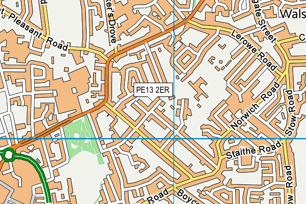 PE13 2ER map - OS VectorMap District (Ordnance Survey)