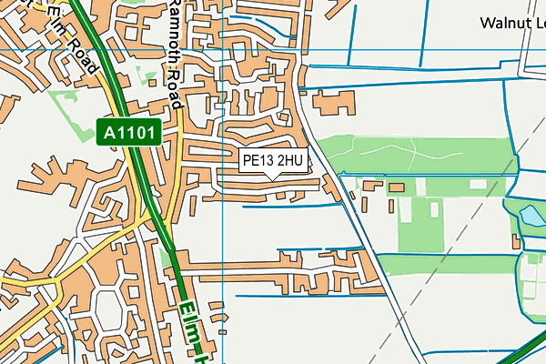 PE13 2HU map - OS VectorMap District (Ordnance Survey)
