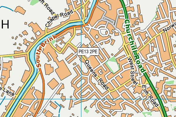 PE13 2PE map - OS VectorMap District (Ordnance Survey)