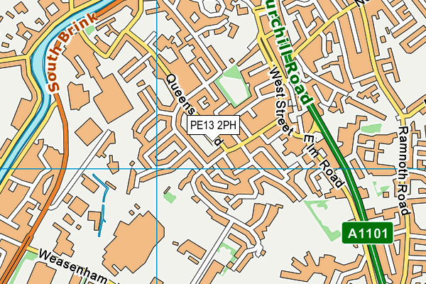 PE13 2PH map - OS VectorMap District (Ordnance Survey)