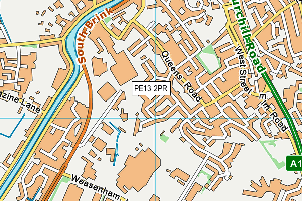 PE13 2PR map - OS VectorMap District (Ordnance Survey)