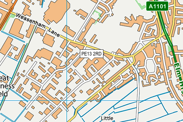 PE13 2RD map - OS VectorMap District (Ordnance Survey)
