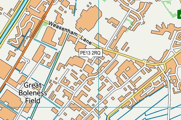PE13 2RQ map - OS VectorMap District (Ordnance Survey)