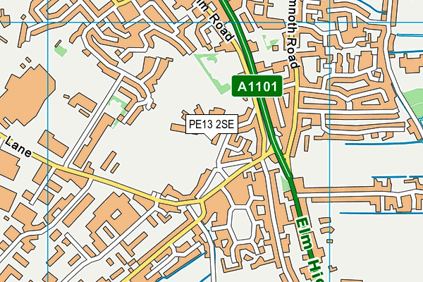 Thomas Clarkson Academy map (PE13 2SE) - OS VectorMap District (Ordnance Survey)