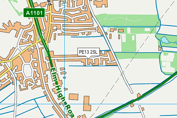 PE13 2SL map - OS VectorMap District (Ordnance Survey)