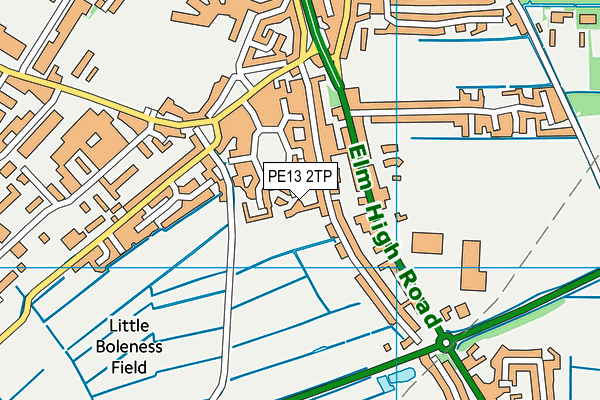 PE13 2TP map - OS VectorMap District (Ordnance Survey)