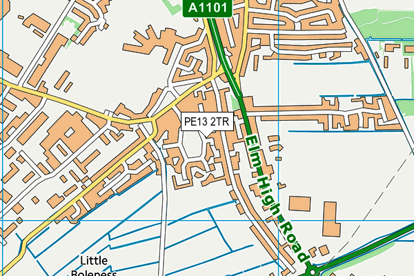 PE13 2TR map - OS VectorMap District (Ordnance Survey)