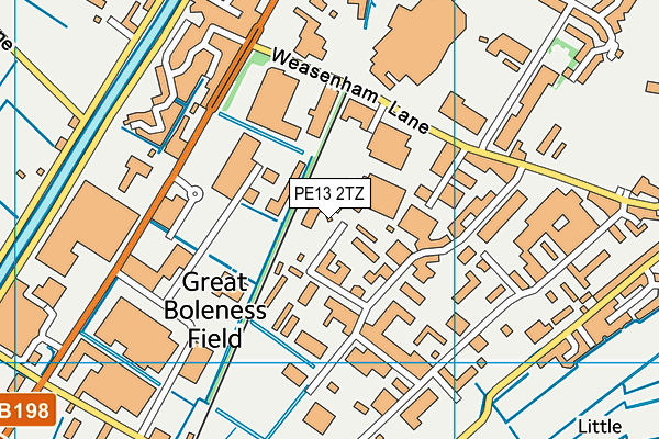 Ironworks Gym map (PE13 2TZ) - OS VectorMap District (Ordnance Survey)