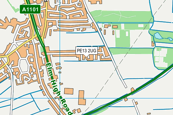 PE13 2UG map - OS VectorMap District (Ordnance Survey)