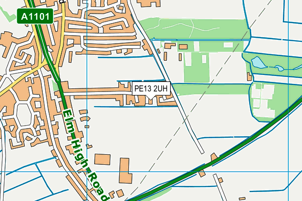 PE13 2UH map - OS VectorMap District (Ordnance Survey)