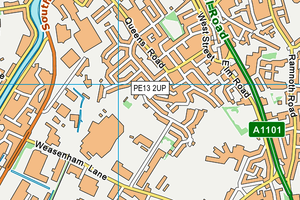 PE13 2UP map - OS VectorMap District (Ordnance Survey)