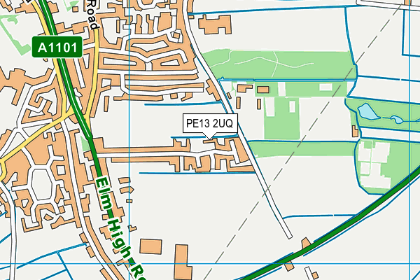 PE13 2UQ map - OS VectorMap District (Ordnance Survey)