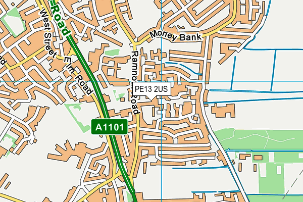 PE13 2US map - OS VectorMap District (Ordnance Survey)
