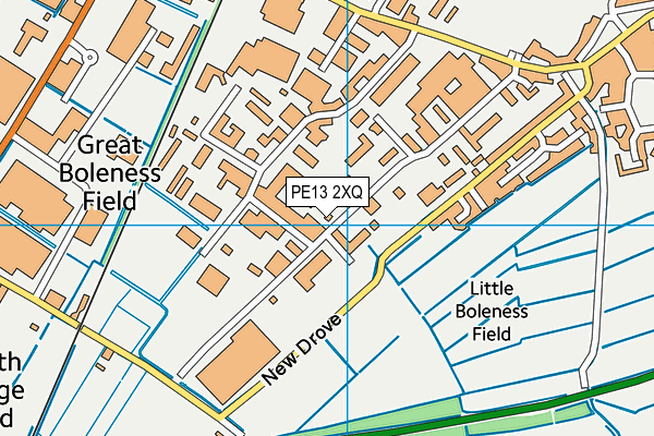 PE13 2XQ map - OS VectorMap District (Ordnance Survey)