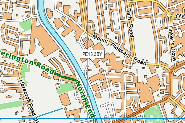 PE13 3BY map - OS VectorMap District (Ordnance Survey)